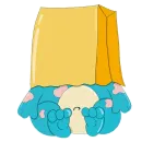 Стикер Милый монстр Кьюриосити