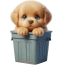 Стикер Маленький ретривер