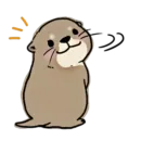 Стикер Little otter "Kawauso-san" Part 1-2 (FULL) [JPN]