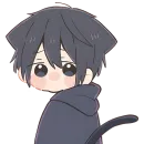 Стикер Мальчик котик