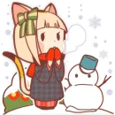 Стикер Манэкинэко тян