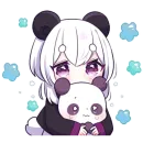 Стикер Panda Girl