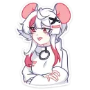 Стикер Мауси в кофте без надписей