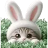 Стикер Мяу кролик