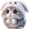 Стикер Мяу кролик