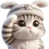 Стикер Мяу кролик