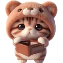 Стикер Пушистые мишки