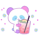 Стикер Милая панда