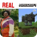 Стикер Minecraft Real Life