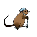 Стикер Печальная ондатра