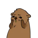 Стикер Печальная ондатра