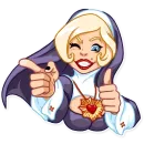 Стикер Naughty Nun