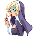 Стикер Naughty Nun