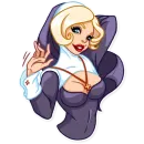 Стикер Naughty Nun