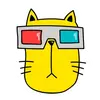 Стикер Нарисованный котик