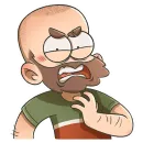 Стикер Bearded boy