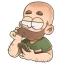 Стикер Bearded boy