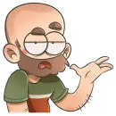 Стикер Bearded boy