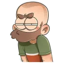 Стикер Bearded boy