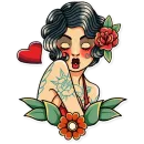 Стикер Tattoo Girl