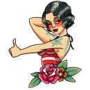 Стикер Tattoo Girl