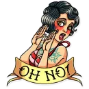 Стикер Tattoo Girl