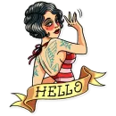 Стикер Tattoo Girl