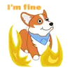 Стикер Love, Tennis & Corgi