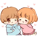 Стикер Парочка кун и тян