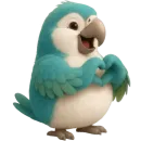 Стикер Попугай Сан