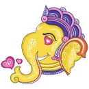 Стикер Funky Pattachitra Ganesha