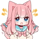 Стикер Розовая киса 2