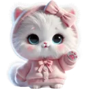 Стикер Розовая киса