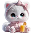 Стикер Розовая киса