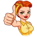 Стикер Pin up Girl
