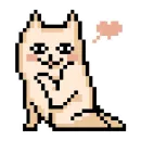 Стикер Pixel cat