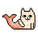 Стикер Pixel cat