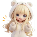 Стикер Медведица тян