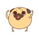 Стикер Poggo the Pug (FULL) [英文]