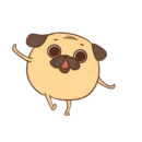 Стикер Poggo the Pug (FULL) [英文]