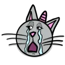 Стикер Радужная кошечка | Rainbow kitty