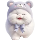 Стикер Фиолетовый мишка