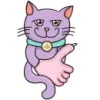 Стикер Purple Cat