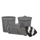 Стикер Raccoons by Pulexart.com