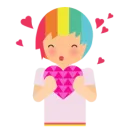 Стикер Rainbow for people