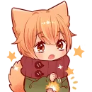 Стикер Рыжий котенок