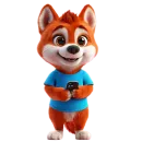 Стикер Red mini hasky