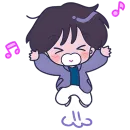 Стикер Ретро кун