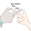Стикер Rick_Morty_and_Fans