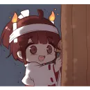 Стикер Рыжая-чан